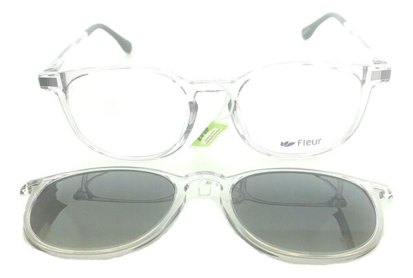 Anteojos Clip On Fleur 285 Receta Polarizado Uv Lentes Mujer - Imagen 3