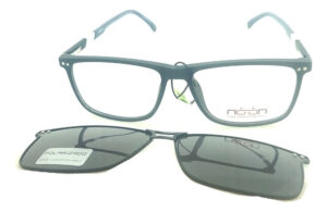 Anteojos Clip On Lentes Noon P14 Polarizado Receta Flex Arma Gris Oscuro Mate - Imagen 3
