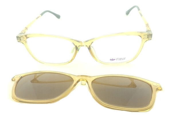 Anteojos Lentes Clip On Fleur 284 Receta Polarizado Uv Marco - Imagen 10