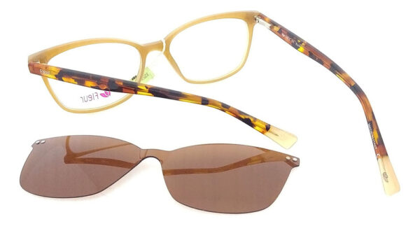 Anteojos Lentes Fleur 264 Clip On Polarizado Uv Flex Receta - Imagen 5