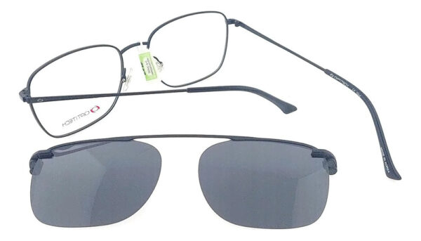 Anteojos Lentes Clip On Optitech 552 Receta Metal Polarizado - Imagen 5