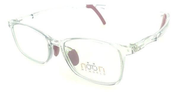 Anteojos Marcos Lentes Chicos Noon Myw08 Tr90 Receta Armazon Gris Claro Traslucido
