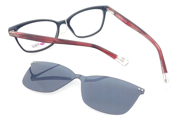 Anteojos Lentes Fleur 264 Clip On Polarizado Uv Flex Receta - Imagen 18