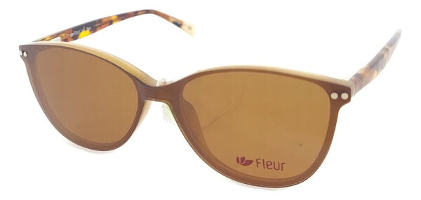 Anteojos Lentes Clip On Fleur 263 Polarizado Uv Receta Flex