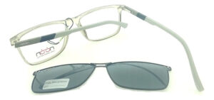 Anteojos Clip On Lentes Noon P14 Polarizado Receta Flex Arma Gris Claro - Imagen 4