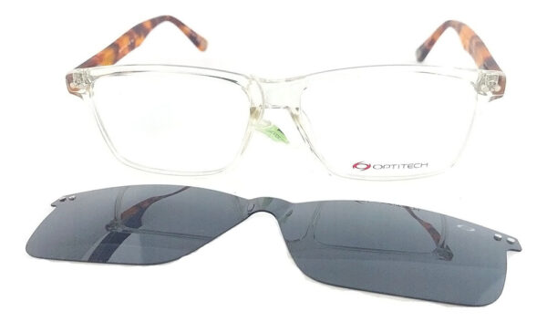Anteojos Lentes Optitech 564 Clip On Polarizado Receta Flex - Imagen 11