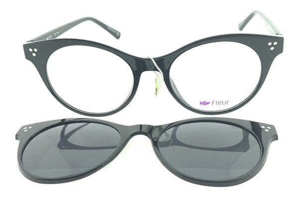 Anteojos Lentes Clip On Fleur 250 Polarizado Uv Receta Moda - Imagen 11