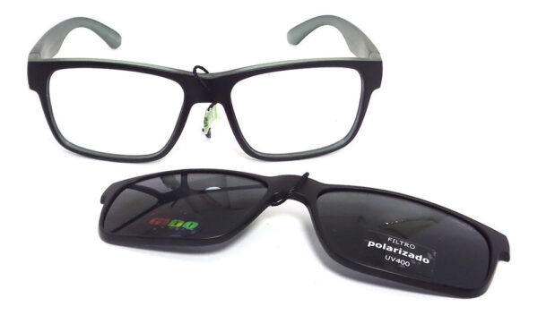 Marco Lentes Clip On Mdq Qiantang Polarizado Uv Receta Moda - Imagen 26