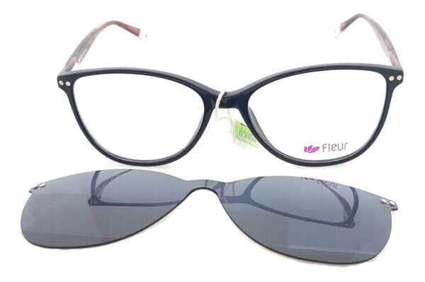 Anteojos Lentes Clip On Fleur 263 Polarizado Uv Receta Flex - Imagen 17