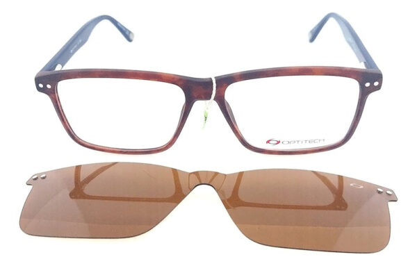 Anteojos Lentes Optitech 564 Clip On Polarizado Receta Flex - Imagen 4