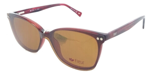 Anteojos Lentes Fleur 264 Clip On Polarizado Uv Flex Receta - Imagen 10