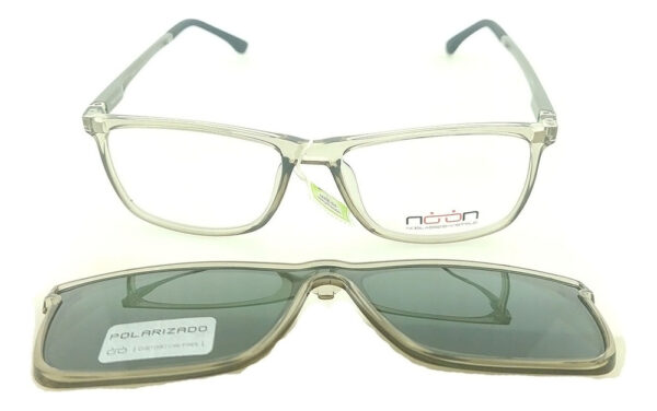 Anteojos Lentes Clip On Noon P17 Receta Marco Flex Polarizad - Imagen 3
