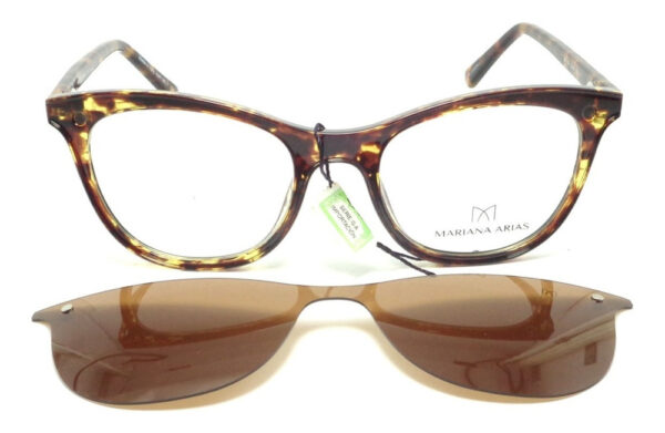Anteojos Clip On Mariana Arias 1211 Lentes Polarizado Receta - Imagen 17