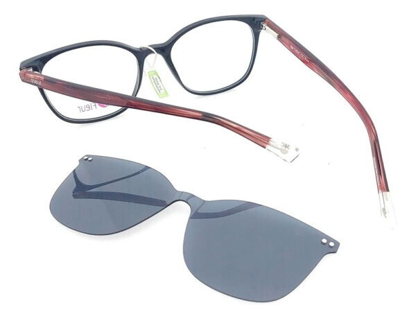 Anteojos Lentes Clip On Fleur 265 Polarizado Uv Receta Flex - Imagen 5