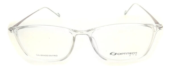 Anteojos Armazon Optitech 603 Lentes Flex Receta Tr90 Metal Transparente-patillas Rojas - Imagen 3
