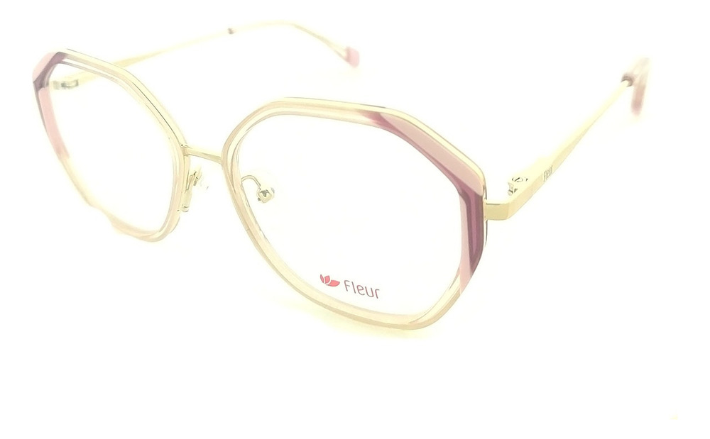 Anteojos Armazon Fleur 296 Marcos Receta Mujer Flex Acetato