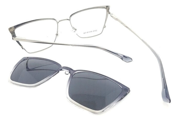 Lentes Clip On Anteojos Polarizado Uv Pin Up Flex Metal 2216 - Imagen 12