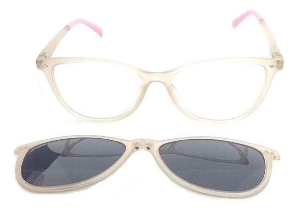 Anteojos Lentes Clip On Armazon Receta Polarizado Uv C8010 - Imagen 4