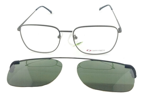 Anteojos Lentes Clip On Optitech 552 Receta Metal Polarizado - Imagen 10