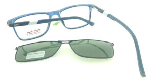 Anteojos Clip On Lentes Noon P14 Polarizado Receta Flex Arma Azul - Imagen 4