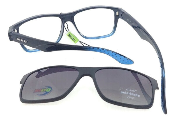 Anteojos Lentes Clip On Mdq Tahan Marco Receta Polarizado Uv - Imagen 5