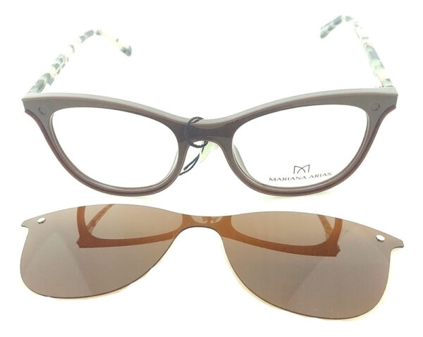 Anteojos Clip On Mariana Arias 1211 Lentes Polarizado Receta - Imagen 23