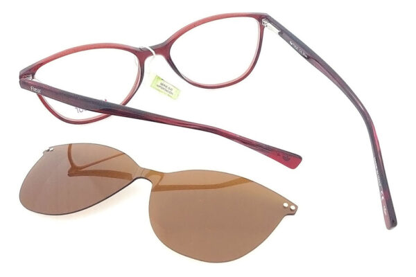 Anteojos Lentes Clip On Fleur 265 Polarizado Uv Receta Flex - Imagen 18