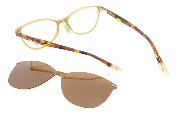 Anteojos Lentes Clip On Fleur 263 Polarizado Uv Receta Flex - Imagen 5
