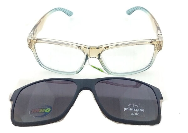 Anteojos Lentes Clip On Mdq Tahan Marco Receta Polarizado Uv - Imagen 35