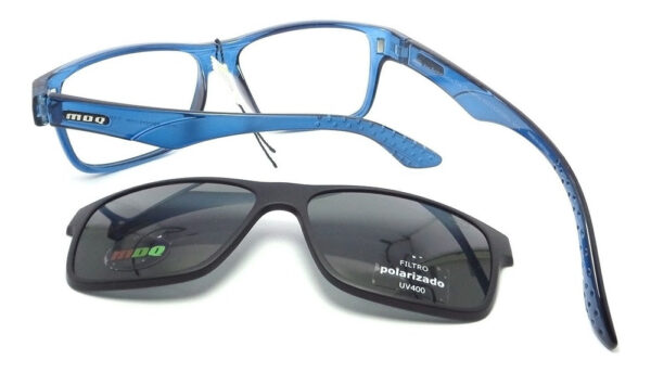 Anteojos Lentes Clip On Mdq Tahan Marco Receta Polarizado Uv - Imagen 12