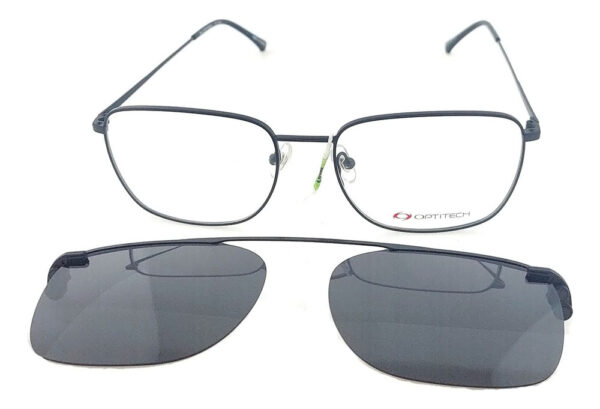 Anteojos Lentes Clip On Optitech 552 Receta Metal Polarizado - Imagen 4