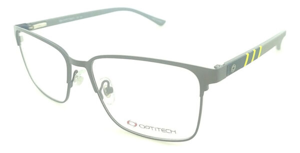 Anteojos Lentes Optitech 610 Marcos Receta Metal Flex Gafa Plateado Mate-negro