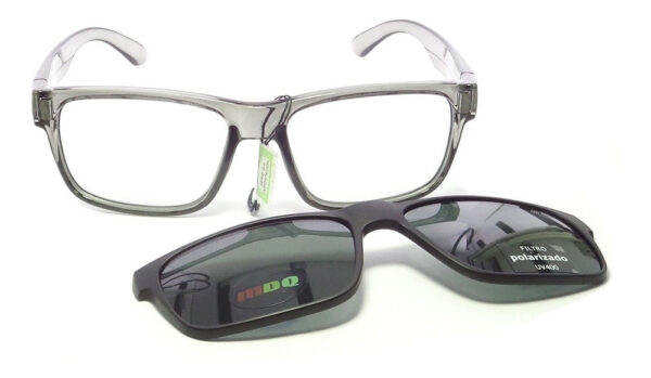Marco Lentes Clip On Mdq Qiantang Polarizado Uv Receta Moda - Imagen 10
