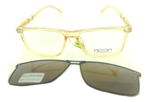 Anteojos Clip On Lentes Noon P14 Polarizado Receta Flex Arma Naranja Claro Traslucido - Imagen 3