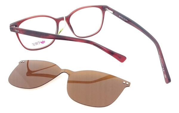 Anteojos Lentes Clip On Fleur 263 Polarizado Uv Receta Flex - Imagen 12