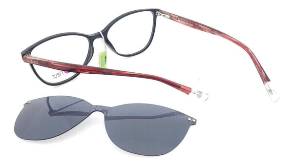Anteojos Lentes Clip On Fleur 263 Polarizado Uv Receta Flex - Imagen 18