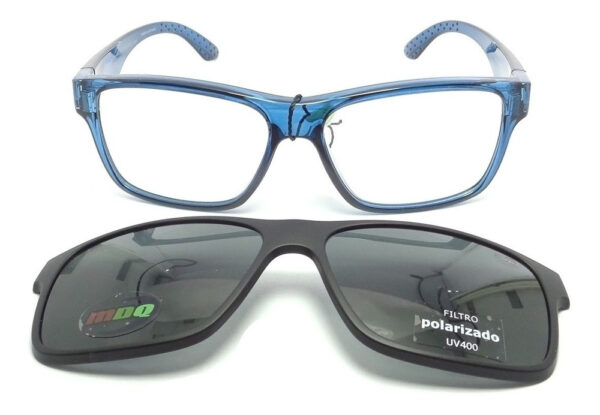Anteojos Lentes Clip On Mdq Tahan Marco Receta Polarizado Uv - Imagen 11