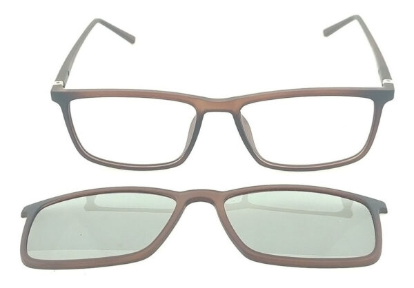 Lentes Anteojos Clip On 7002 Armazon Receta Polarizado Uv - Imagen 28
