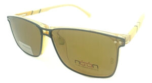 Anteojos Clip On Lentes Noon P14 Polarizado Receta Flex Arma Naranja Claro Traslucido