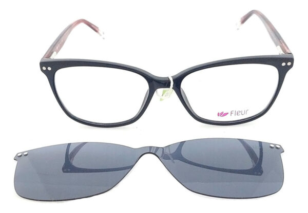Anteojos Lentes Fleur 264 Clip On Polarizado Uv Flex Receta - Imagen 17