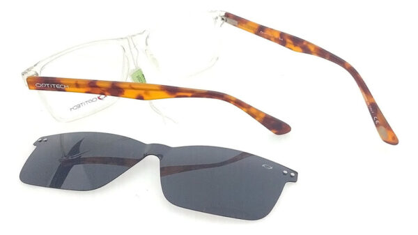 Anteojos Lentes Optitech 564 Clip On Polarizado Receta Flex - Imagen 12