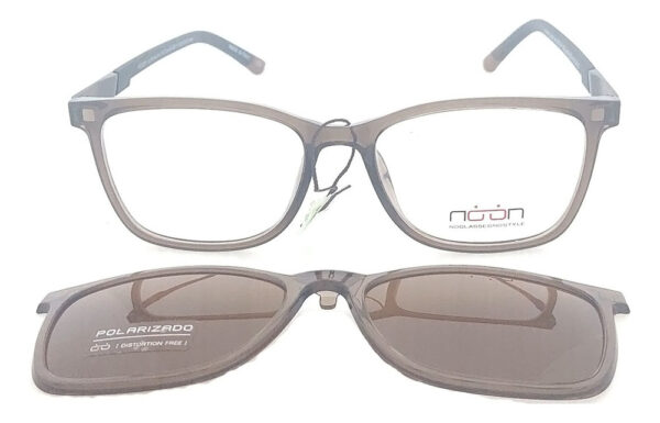 Anteojos Lentes Clip On Noon 08 Polarizado Uv Receta Armazon - Imagen 4