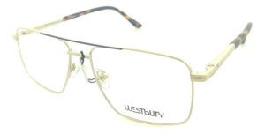 Anteojos Lentes Westbury 801 Aviador Receta Metal Flex Armaz Dorado