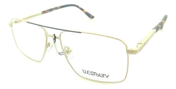 Anteojos Lentes Westbury 801 Aviador Receta Metal Flex Armaz Dorado
