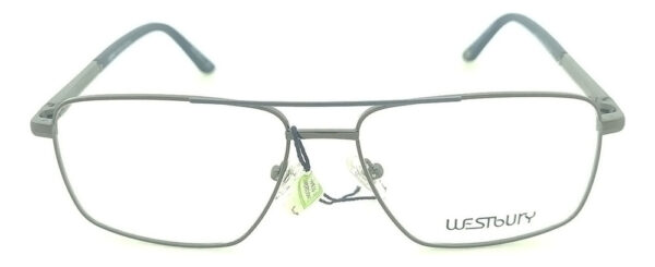 Anteojos Lentes Westbury 801 Aviador Receta Metal Flex Armaz Plateado Oscuro - Imagen 3