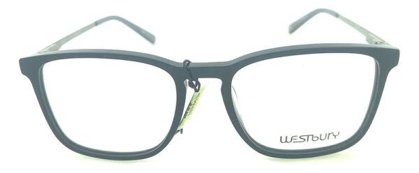 Anteojos Lentes Westbury 799 Armazón Receta Hombre Flex Meta Negro Brillo - Imagen 3