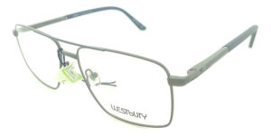 Anteojos Lentes Westbury 801 Aviador Receta Metal Flex Armaz Plateado Oscuro