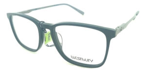 Anteojos Lentes Westbury 799 Armazón Receta Hombre Flex Meta Negro Brillo